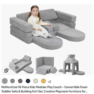 Gray modular kids couch